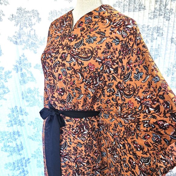 Caftan Reddish Brown Floral S to Plus New - Picture 5 of 9
